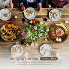 CONMEOCON- 22" Large Wooden Lazy Susan for Table Top, Kitchen Countertop Organizer with Modern Farmhouse Style, Lazy Susan for Charcuterie Boards Cheese Board - Image 4