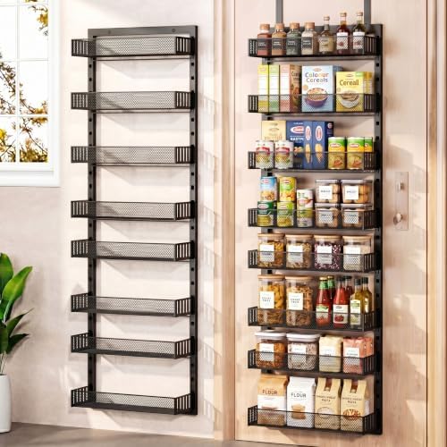 Pantry Door Organizer, Over the Door Spice Rack, 2 Pack by AURIKAR