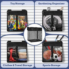 Large Mesh Slatwall Baskets 2 Sets, 16x16x12 Inch Slat Wall Mesh Baskets with 4 Hooks, 48L Mounted Hanging Slatwall Basket for Shop Garage Gym Toy Display Storage Panel Accessories - Image 7