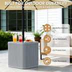BoYata Outdoor Umbrella Side Table, 2-in-1 Patio Table with Umbrella Hole - Image 5
