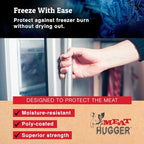 Meat Hugger Natural Freezer Paper Dispenser Roll - Poly Coated Moisture Resistant Freezer Paper for Meat Wrapping - Freezer Burn Resistant - 17.25 inch by 175 feet - Image 2