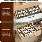 Acrylic Spice Drawer Organizer with 28 Spice Jars and 216 Labels,Non-slip Rubber, 4 Tier Spice Racks Tray Seasoning Containers for Kitchen Drawers,Cabinets,Countertops,13" Wide * 18" Deep - Image 5