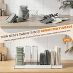 2 Pack Expandable Pot Lid Organizers with 10 Adjustable Dividers - Image 7