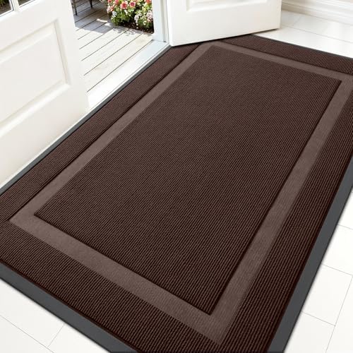 OLANLY Front Door Mat Outside 59x30, All-Season Heavy-Duty Rubber Doormat by OLANLY