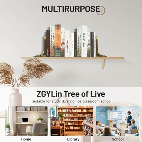 Tree of Life Vintage Heavy Bookends, 2 Unique Bronze Decorative Bookend for Shelves or Bookcase, Anti-Slip Book Shelf Bookends Decorative, Gifts for Mother and Father - Image 5