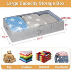 punemi 6 in Tall Under Bed Storage Containers with Firm Sides, 3Pack, Grey - Image 6