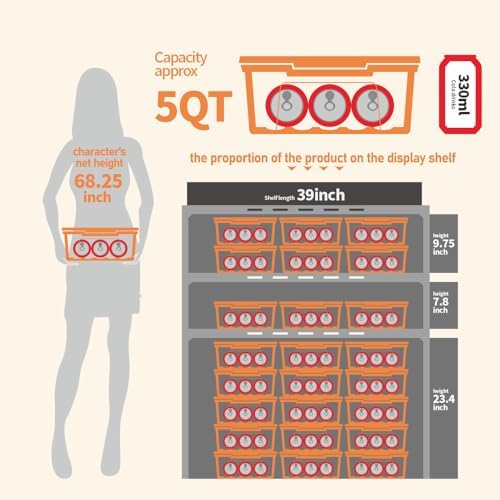 8 Pack Clear Plastic Storage Bins with Lids and Handle, Small Stackable Latching Storage Boxes for Organization (5 Quart) - Image 3