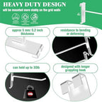 40Pcs 6" Gridwall Display Hooks Assortment Set, White Metal Grid Wall Panel Hanging Display Hook for Garage Shop Retail Storage, Wire Diameter 5mm/ 0.2” - Image 4