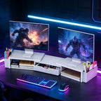 Spacrea Dual Monitor Stand Riser with Drawer and 2 Pen Holders - Image 7