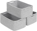 Goodpick 3-Pack Woven Storage Baskets for Closet,13 x 8 x 5 in by Goodpick