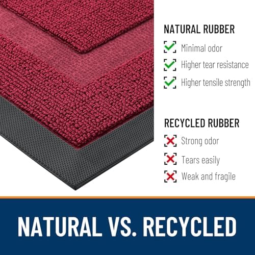 OLANLY Front Door Mat Outside 59x23, All-Season Heavy-Duty Rubber Doormat - Image 3