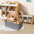 SNWDN 4 Pack Closet Cloth Storage Bins with Handles（Grey 16.5''L x 11.8''W x 9.8''H） - Image 7