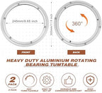 JaGely 2 Pack Lazy Susan Aluminum Turntable, 12 Inch - Image 2