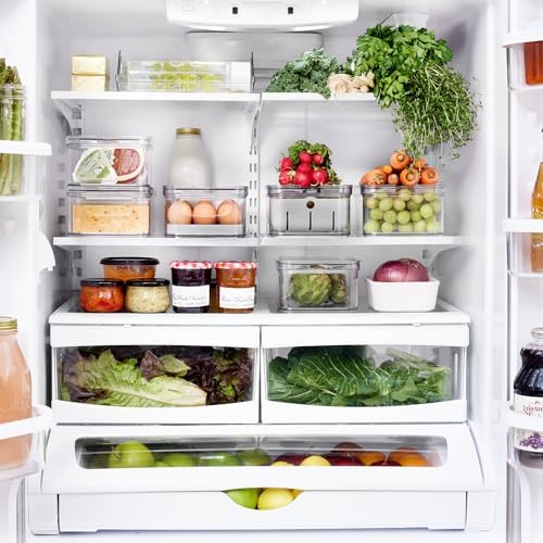 iDesign Crisp 7-Piece Recycled Plastic Refrigerator Organizer Bin Set - Image 7