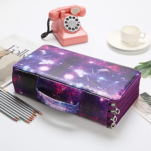 300 Slots Pencil Case 4-Layer Zipped Holder w/Handle - Image 5