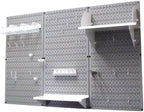 Wall Control Pegboard Organizer 4 ft. Metal Pegboard Standard Tool Storage Kit with Gray Toolboard and White Accessories - Image 2
