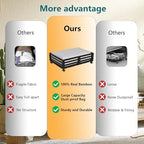 Wisuce 2 Packs Bamboo Under Bed Storage Organizer with Wheels Black Small - Image 4