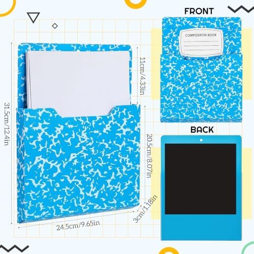 Gilprop 8 Pack Magnetic File Folder Holder for Whiteboard Classroom Storage - Image 2