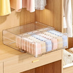 Underwear Drawer Organizer with Dividers, 24 Cell Stackable Sock Organizer for Closet, Plastic Underwear Storage Drawer for Closet, Bra Organizer for Baby Clothes, Panties, Belts, Ties, Scarf by MSHOMELYDIRECT
