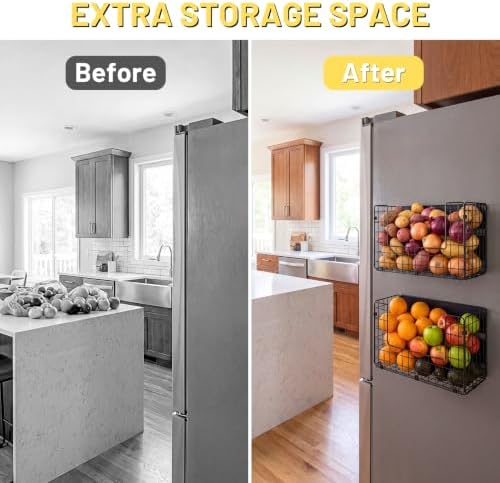 Ofiray-home Magnetic Shelf for Fridge, Large Basket for Aluminum Foil - Image 5