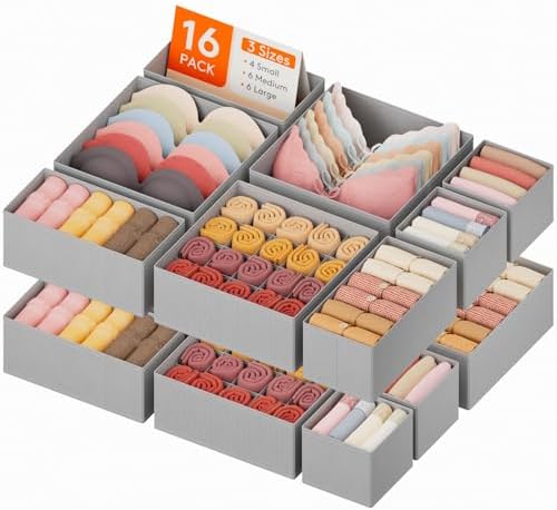 Lifewit Underwear Drawer Organizer for Closet 16 Pack by Lifewit
