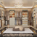 Aheaplus Closet System, 6-15Ft Custom Wood Closet Organizer with 8 Drawers - Image 6