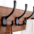 SKOLOO Rustic Coat Rack Wall Mount, 5 Hooks, 17 Inch, Solid Wood, Brown - Image 3