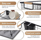 Stone Dish Drying Rack,Stainless Steel Frame & Diatomaceous Earth Dry Mat - Image 5