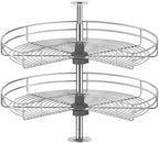 JOWBOOW Kidney Shape 32" Corner Cabinet Lazy Susan, Replacement Shelves by JOWBOOW