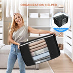 90L Large Storage Bags, 6 Pack Clothes Storage Bins Closet Organizers - Image 6