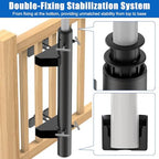 KingDolly No Drill Deck Umbrella Mount Bracket, Patio Umbrella Holder Clamp - Image 6