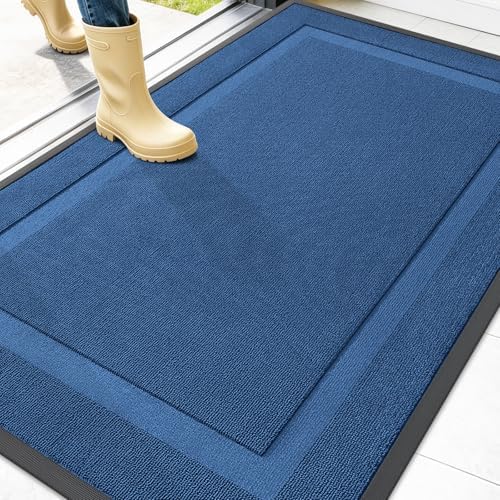 OLANLY Front Door Mat Outside 47x32, All-Season Heavy-Duty Rubber Doormat by OLANLY