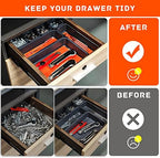 Tool Box Organizer, Tool Drawer Organizer Tray Divider, Toolbox Organization, Garage Tool Organizers and Storage, Tool Box Accessories for Rolling Tool Chest Cabinet (Orange (47PCS)) - Image 4