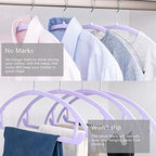 MIZGI Velvet Hangers 50 Pack, Patented Rounded Shoulder Sweater Hangers - Image 5