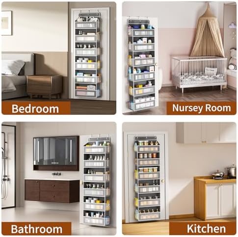 AQOOA 6-Tier Over The Door Organizer 44 lbs Capacity fit Standard Doors - Image 6