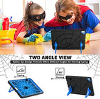 Nitupai iPad 9th Generation Case, Black+Blue, 10.2 inch, Hard PC and Durable Soft Silicone Construction, Precise Cutouts, Double Sturdy Kickstand, Two Angle View - Image 5