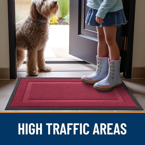 OLANLY Front Door Mat Outside 59x34, All-Season Heavy-Duty Rubber Doormat - Image 6