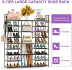 Kottwca Shoe Rack Organizer, Large Shoe Rack for Entryway Closet, Metal Shoe Shelf for Shoes and Boots, Big Non-Woven Fabric Shoe Storage Organizer with Hooks for Cloakroom, Black… - Image 4