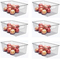6 Pack Freezer Organizer Bins - Stand up Freezer Organizers for 16 Cu.Ft Upright Freezer, Easily Get Food Improve Air Circulation, Wire Storage Baskets, Black by Unknown