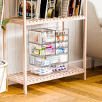 Yieach 8 Pack Clear Stackable Storage Drawers,Acrylic Drawer Organizer for Medicine,Palettes,Hair Accessories and Makeup Organizer,Plastic Drawers for Cabinet,Office,Desk,Bathroom Storage Containers - Image 7
