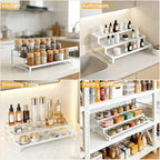 2 Pack Spice Rack Organizer for Cabinet, 13-21.5" Expandable Spicy Shelf - Image 6