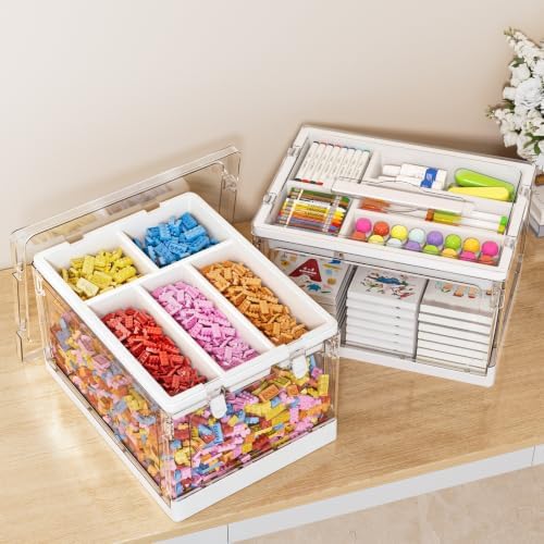 24QT 1Pack Craft Organizers and Storage with Tray, Craft Storage Box - Image 3