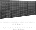 ENJOYWOOD Metal Pegboard 4 PCS 24"×16" Wall Organizer Kit Storage Panels by ENJOYWOOD