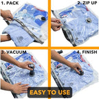 SpaceAid Travel Vacuum Bags for Luggage with Electric Pump, 18 Pack Vacuum Seal Bags for Clothing Travel, Space Saver Compression Bag for Backpack and Suitcase - Image 5