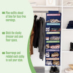 Kids Clothes Organizer, Weekly Clothes Organizer for Kids, 6 Shelf, Blue - Image 3