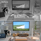 Bamboo Monitor Stand Riser with Drawer - Image 3