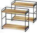 SRIWATANA 2-Tier Bathroom Counter Organizer, Set of 2, Carbonized Black by SRIWATANA