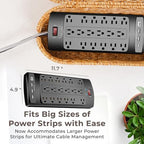 Cable Management Box, Handmade Rattan Cord Organizer for Power Strip - Image 3