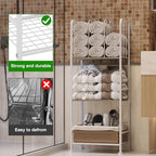 3-Tier Freestanding Towel Racks for Bathroom, White Towel Rack Stand - Image 4