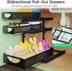 Under Sink Organizer, 2-Pack 3-Tier Pull Out Cabinet Organizers and Storage - Image 4